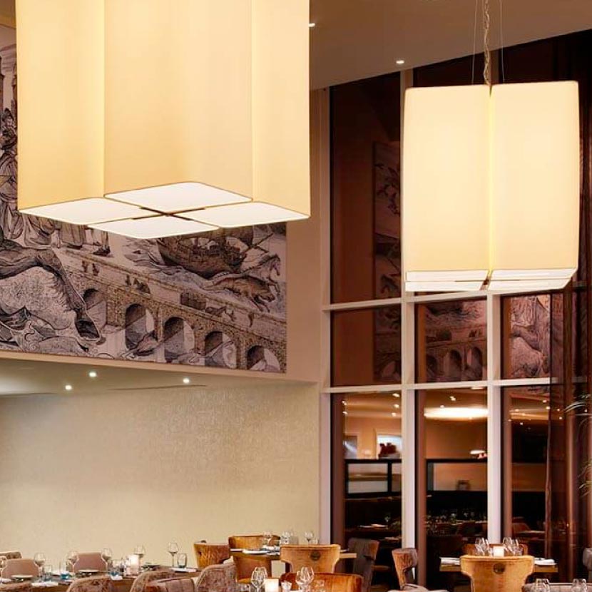 Lámparas de araña y pantallas